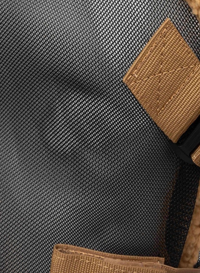 HORZE Wire-Framed Soft Mesh Fleece-Lined Fly Mask with UV Protection - Indian Tan - M - Image 5